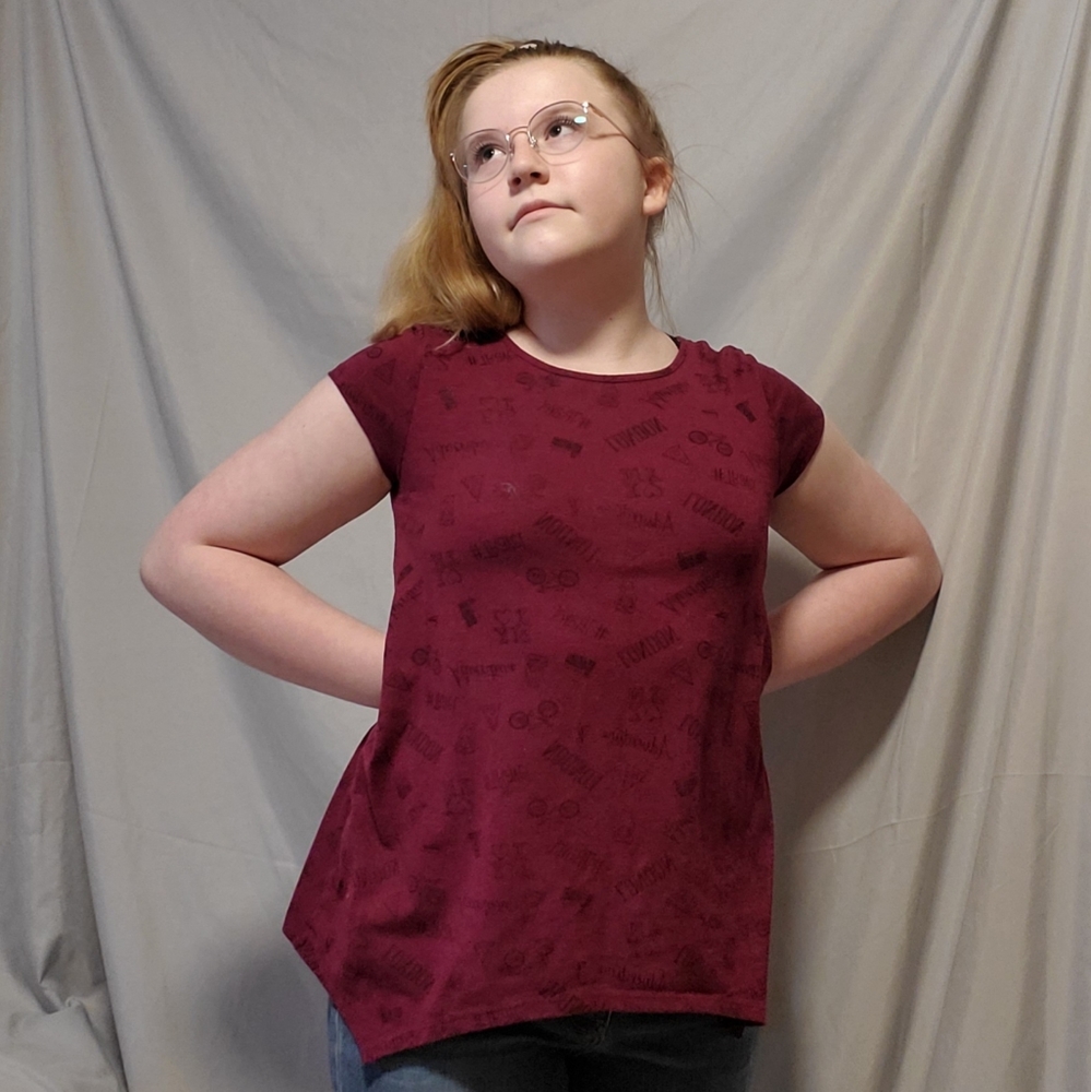 H&M Mauve oversized girls tee